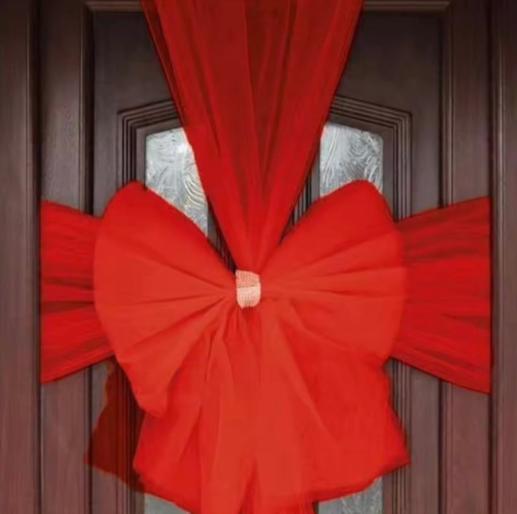 Noeud Rouge Festif - Parfait pour votre Porte