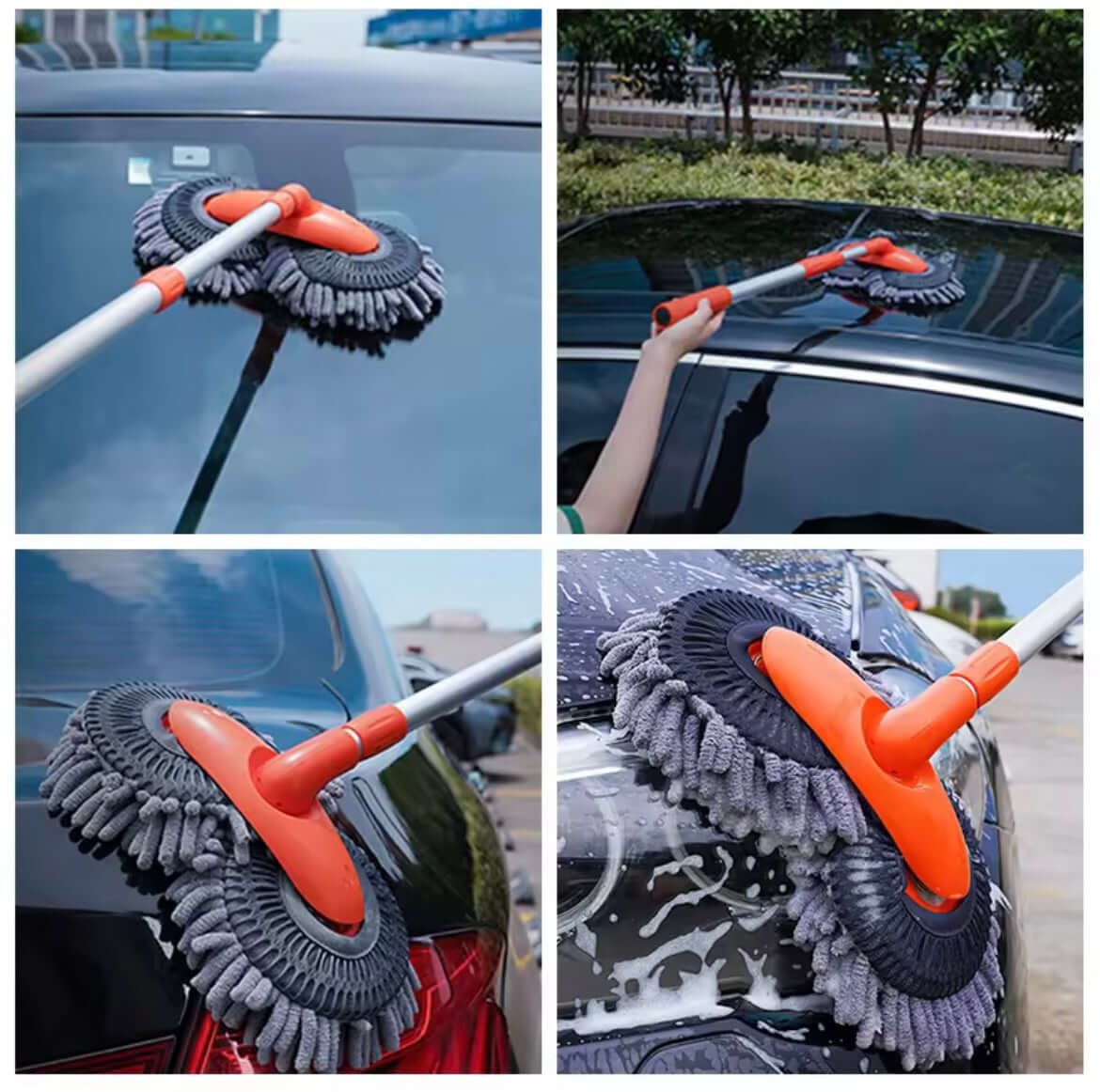 Brosse de lavage télescopique pour voiture