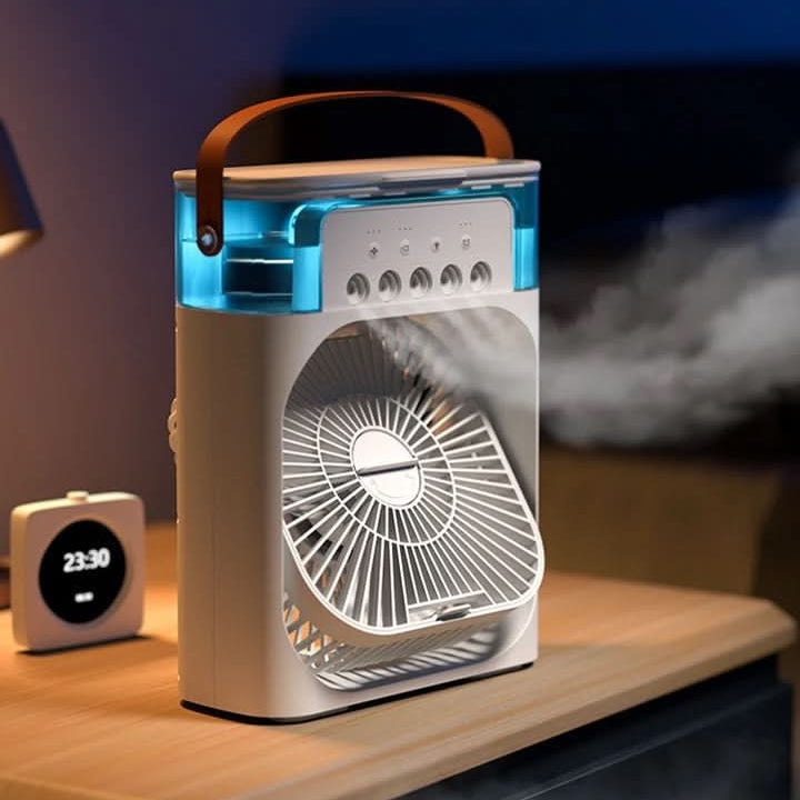 Humidificateur portable mini avec ventilateur 2-en-1 – refroidissement de bureau