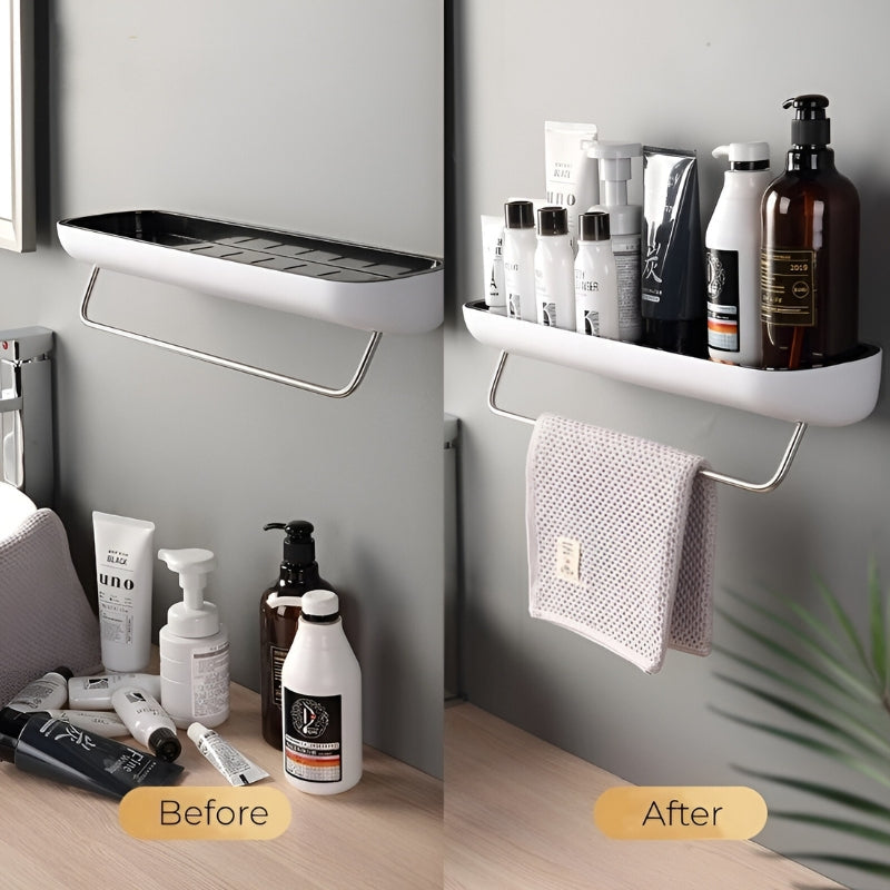 ShelfSecure - Étagère de salle de bain murale sans perçage [Dernier jour de réduction]