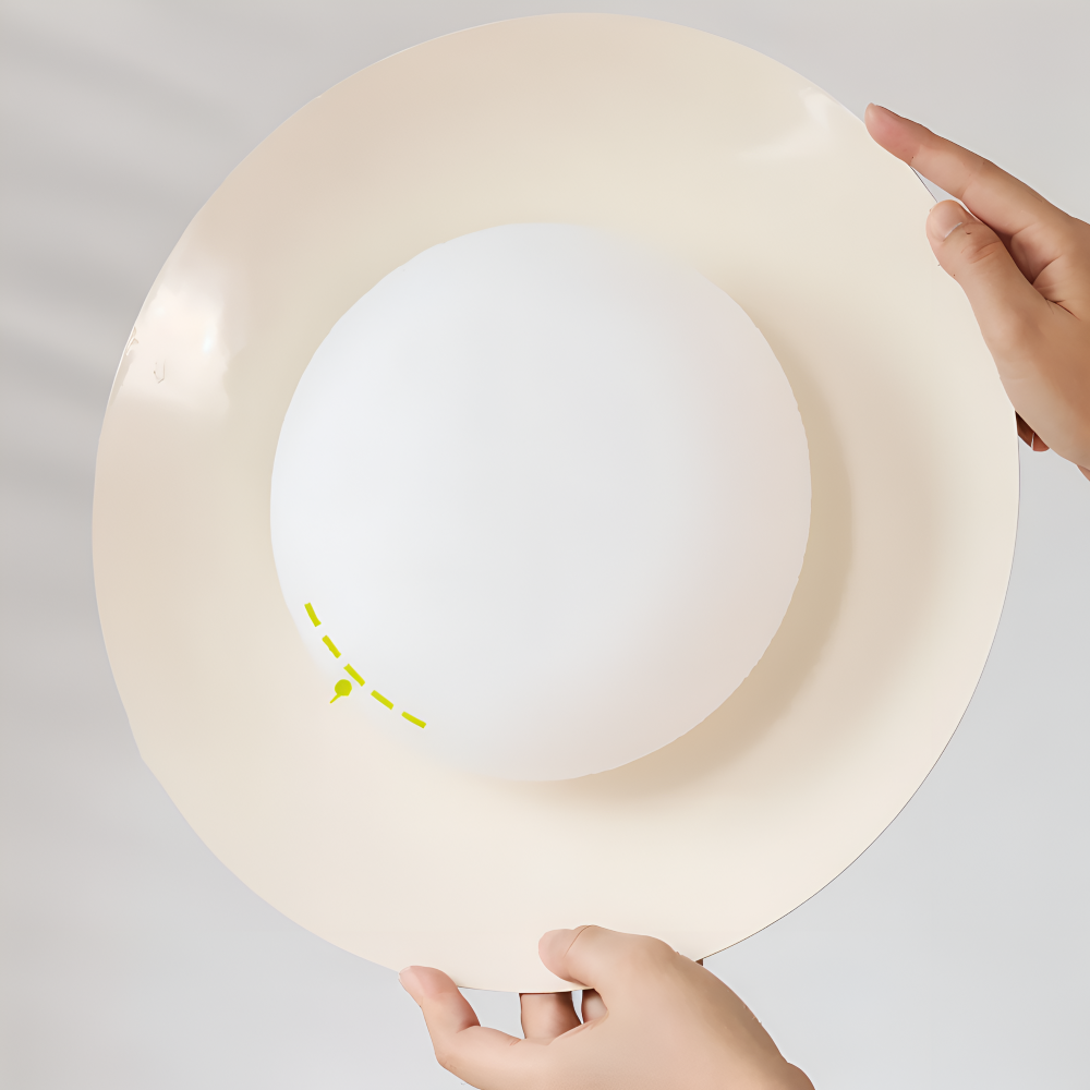 Icryl Pendellampa - Lampe Suspendue Japonaise en Forme de Bol Crème