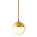 Suspension en or et noir – design élégant avec boule en cristal