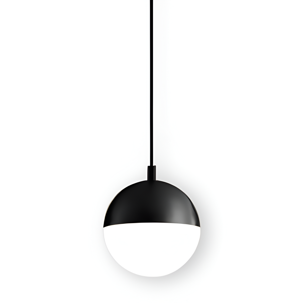 Suspension en or et noir – design élégant avec boule en cristal