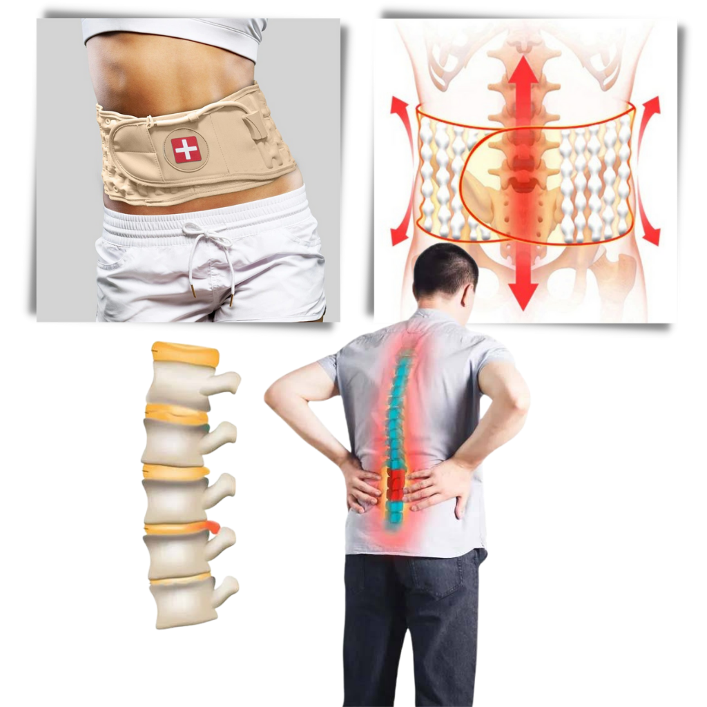 Ceinture décompressible gonflable pour le soutien lombaire