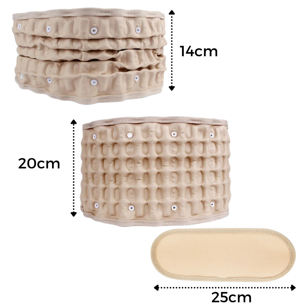 Ceinture décompressible gonflable pour le soutien lombaire