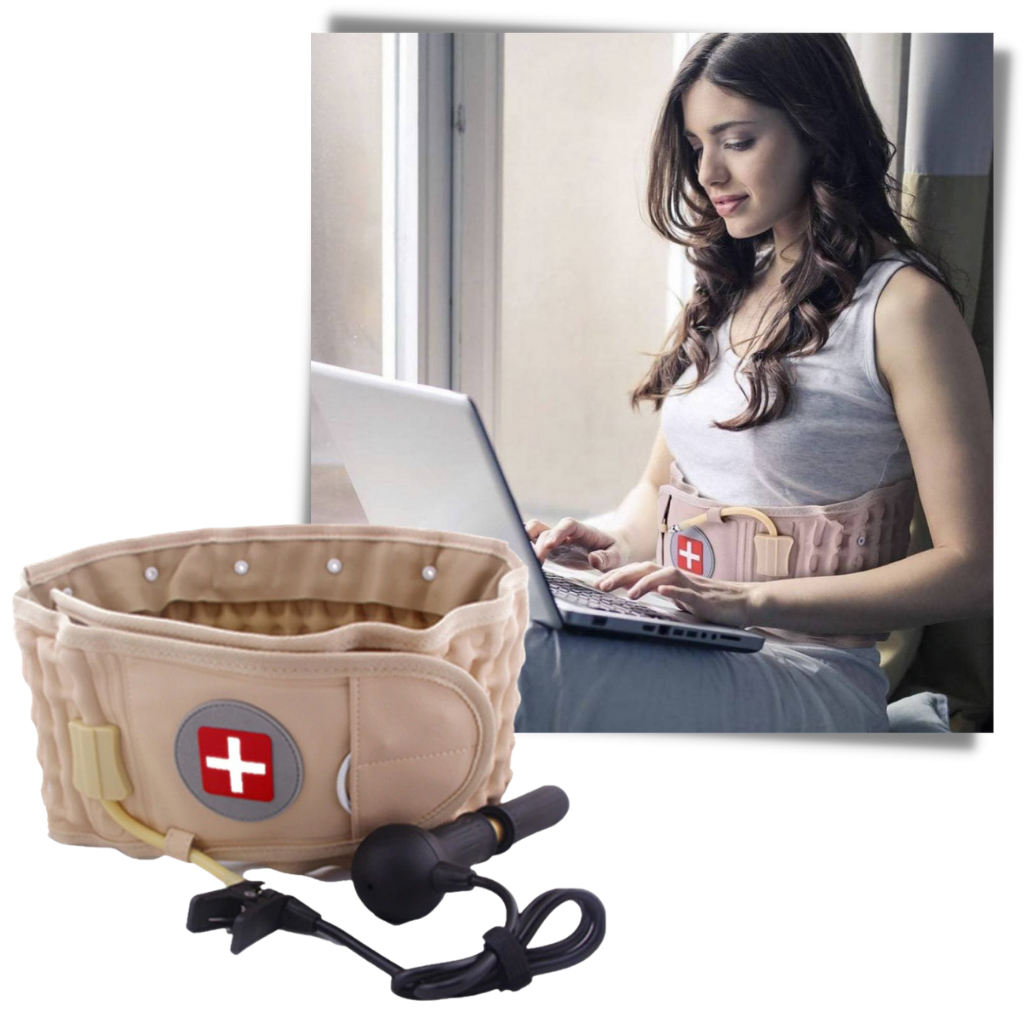 Ceinture décompressible gonflable pour le soutien lombaire