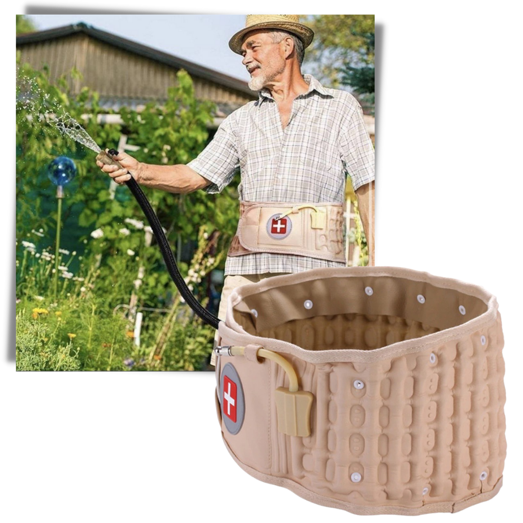 Ceinture décompressible gonflable pour le soutien lombaire