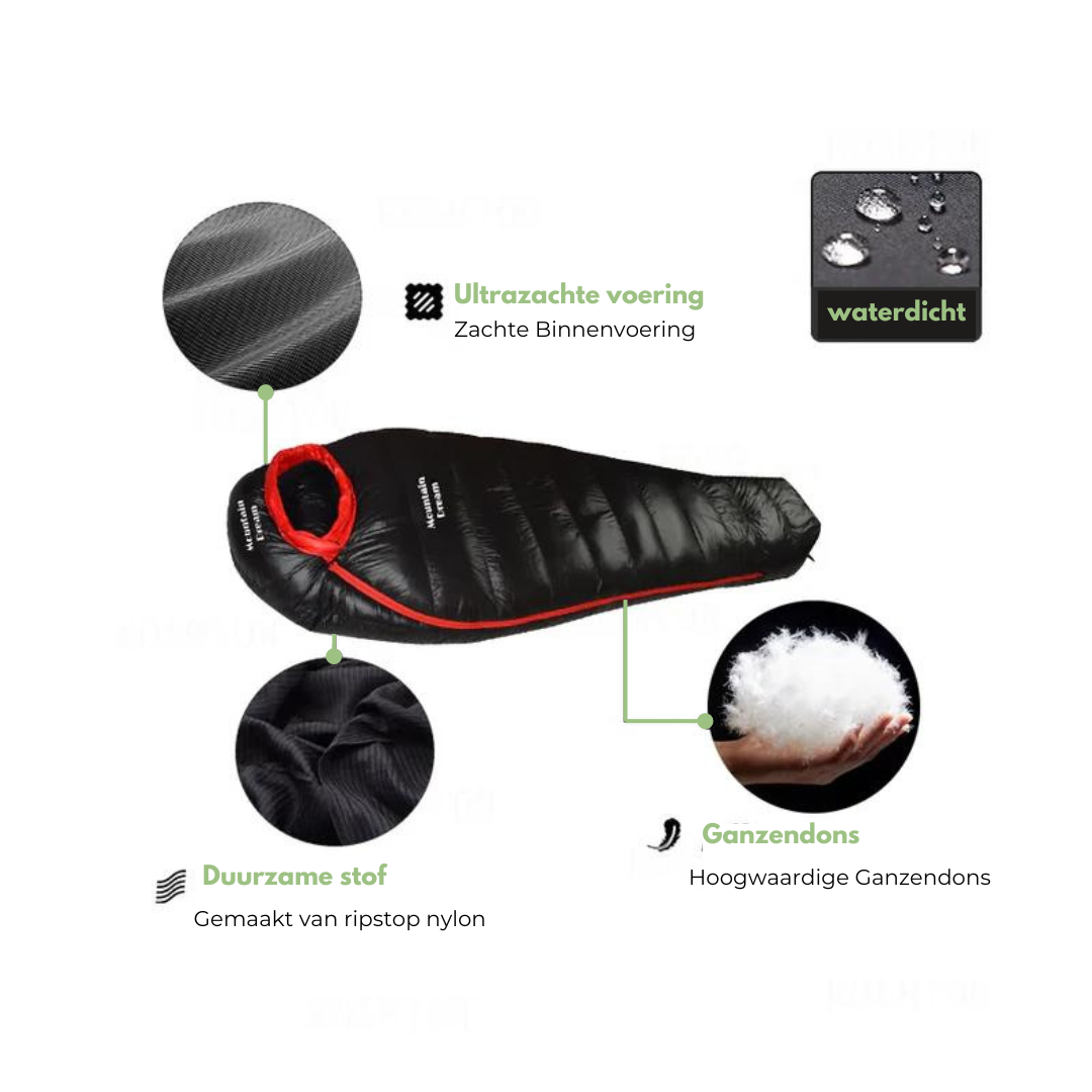 ArcticNest Sac de Couchage d'Hiver – Sac de Couchage en Duvet -20°C pour Froid Extrême, Léger & Imperméable