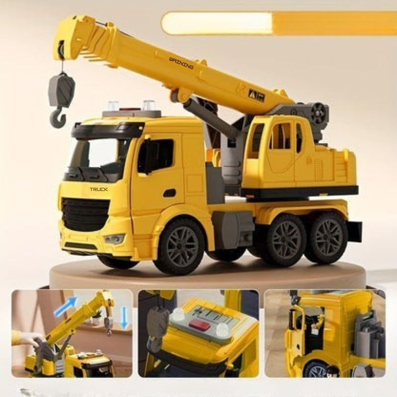 Camion Interactif avec Grue pour Enfants avec Lumières et Sons - Jouet de Motricité Sûr