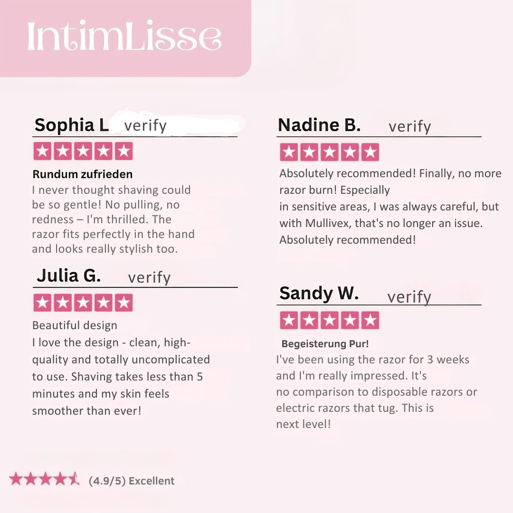 Rasoir intime | Rasoir électrique sans fil | Rasage doux humide et sec | IntimLisse