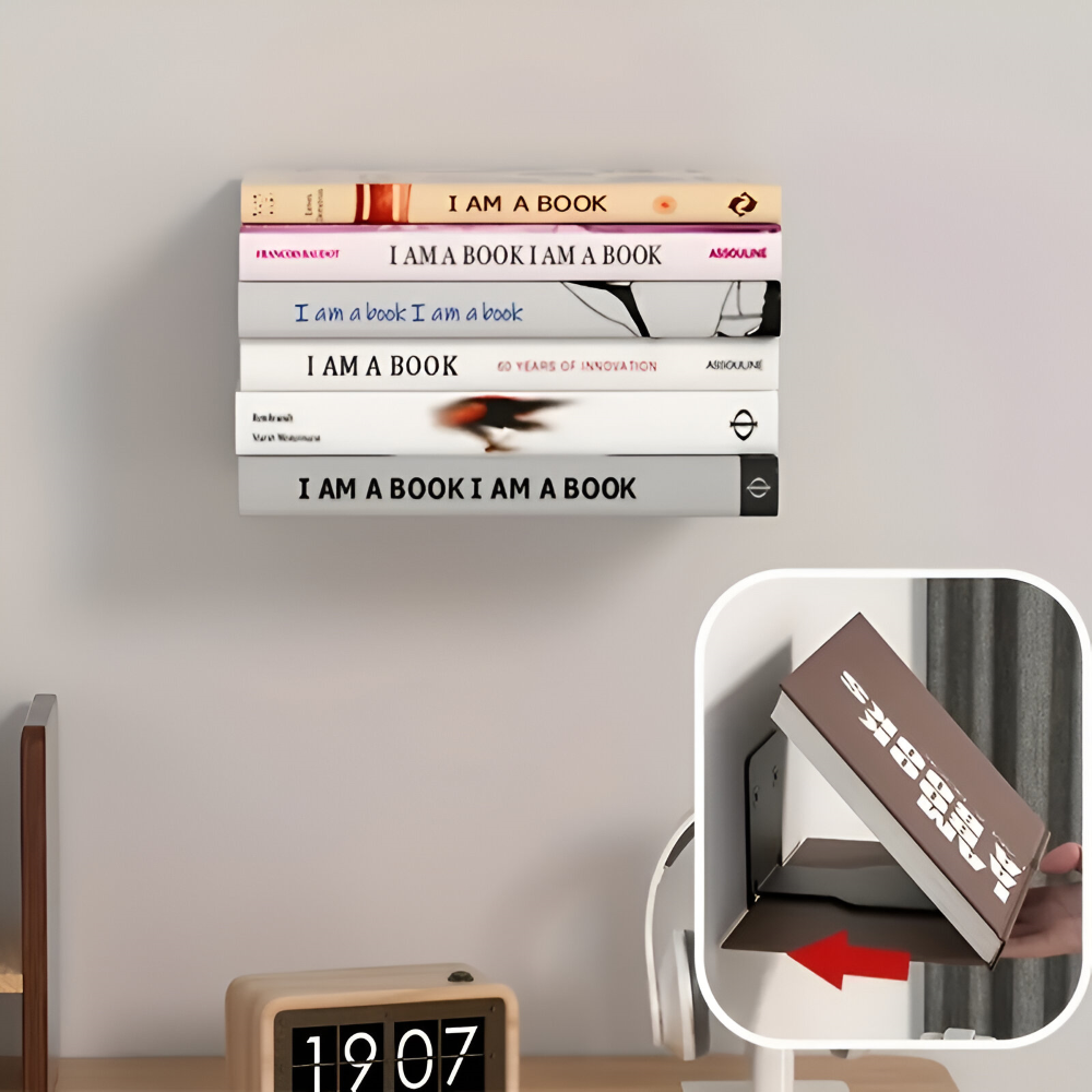 Étagère invisible murale – étagère flottante en métal pour livres