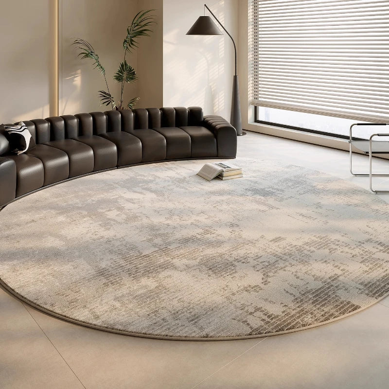 Marcello - Tapis rond en peluche luxueux de style italien pour le salon