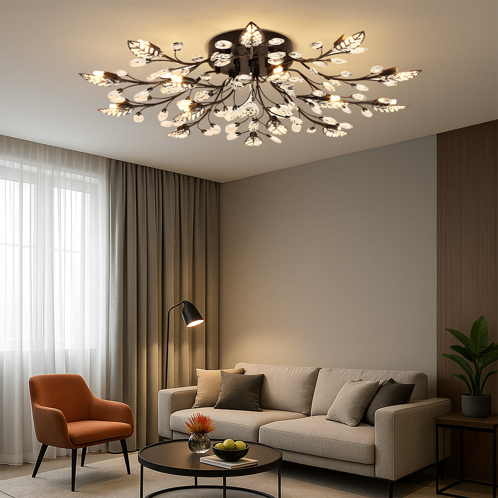 Lampe de plafond en cristal minimaliste