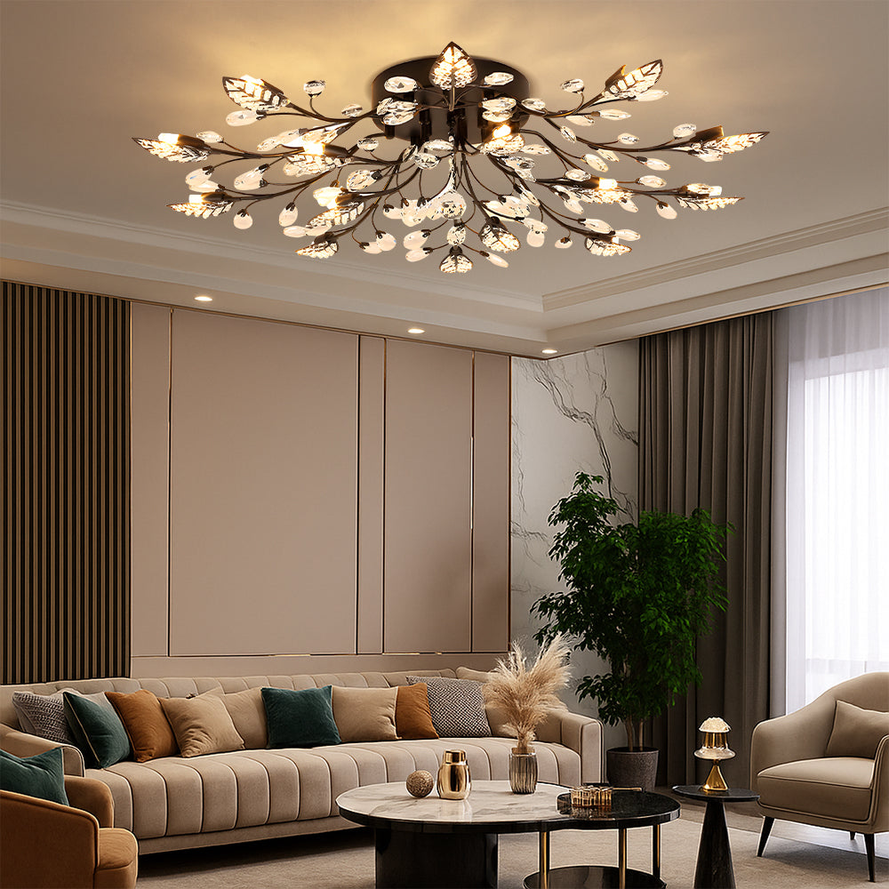 Lampe de plafond en cristal minimaliste