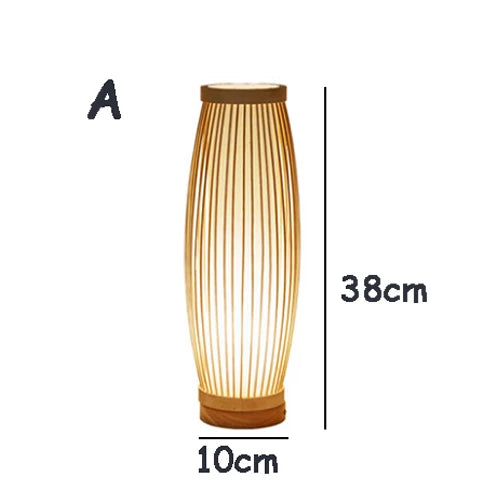 Lampe de table en bambou et bois – design japonais pour un éclairage apaisant