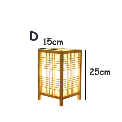 Lampe de table en bambou et bois – design japonais pour un éclairage apaisant