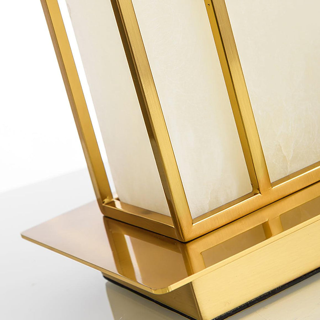 Lampe de table avec abat-jour rectangulaire et structure en cadre
