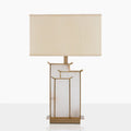 Lampe de table avec abat-jour rectangulaire et structure en cadre