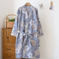 NATUREROBE - Peignoir kimono en coton biologique avec tissu en gaze respirant et design réversible pour un confort quotidien décontracté et une élégance naturelle