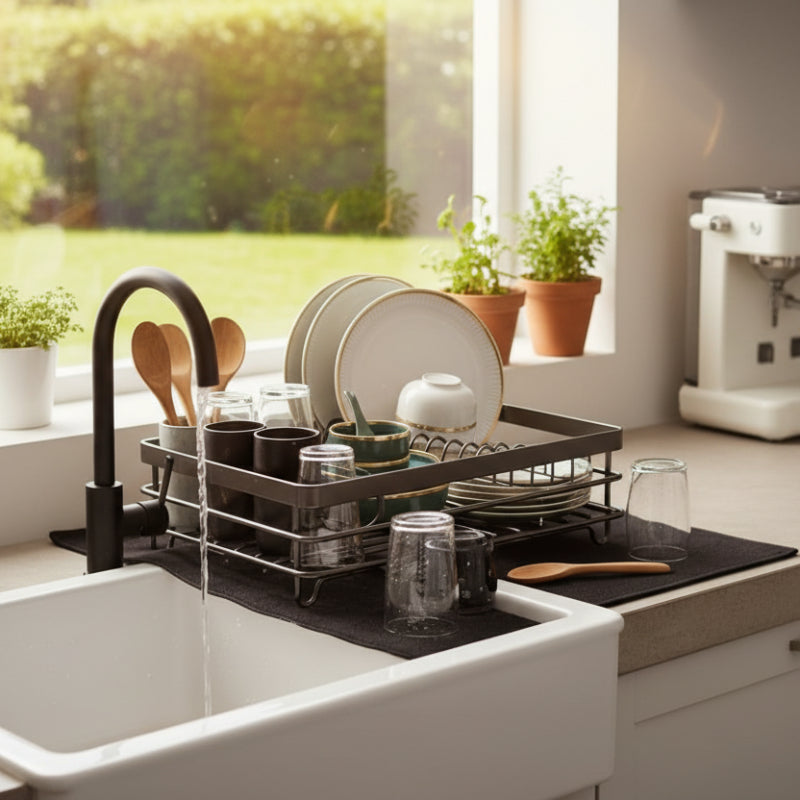 MODULKITCH – Égouttoir pliable en acier inoxydable pour cuisines compactes et élégantes