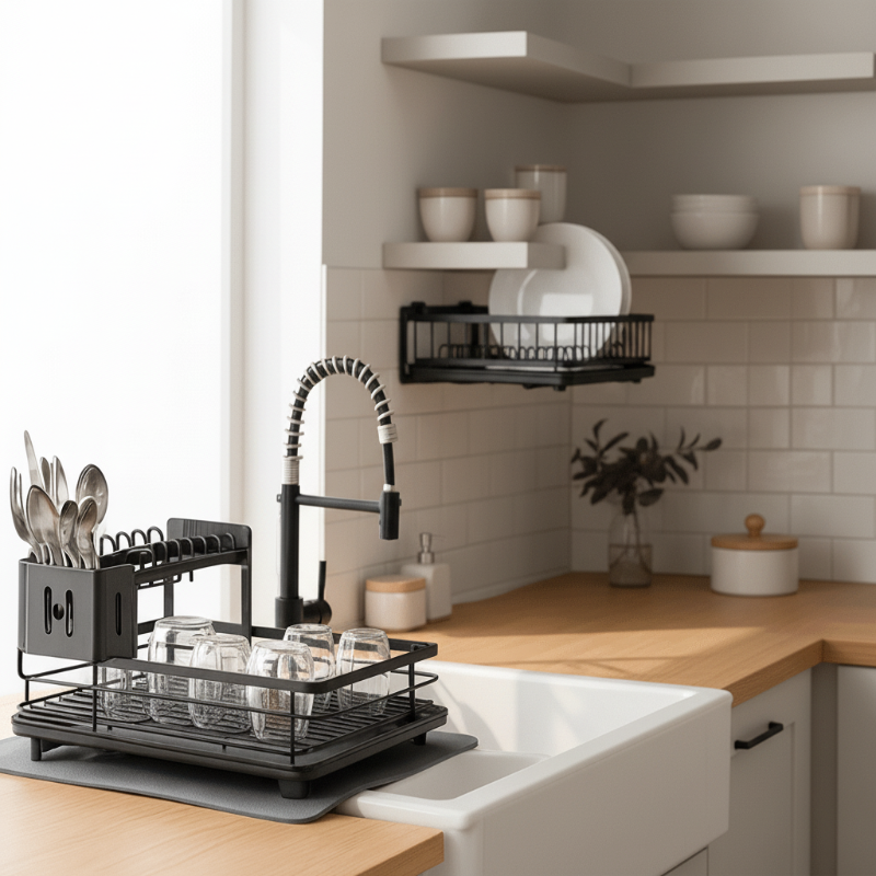 MODULKITCH – Égouttoir pliable en acier inoxydable pour cuisines compactes et élégantes