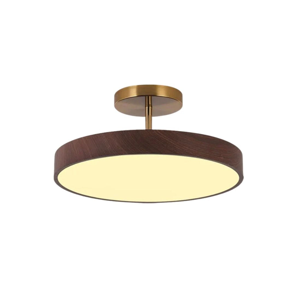 Fjell – Lampe de plafond scandinave avec effet bois et cadre doré