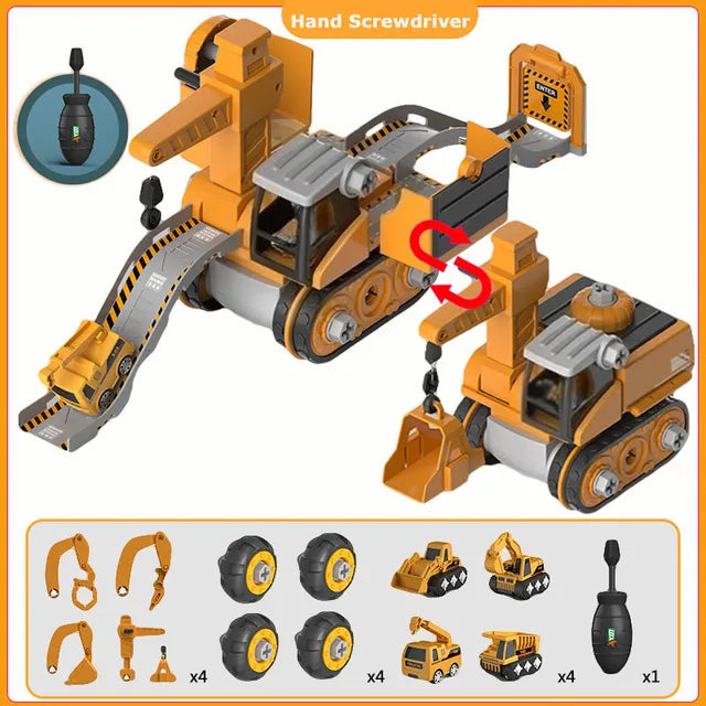Ensemble de jeu de véhicules de construction - Éducatif et Interactif