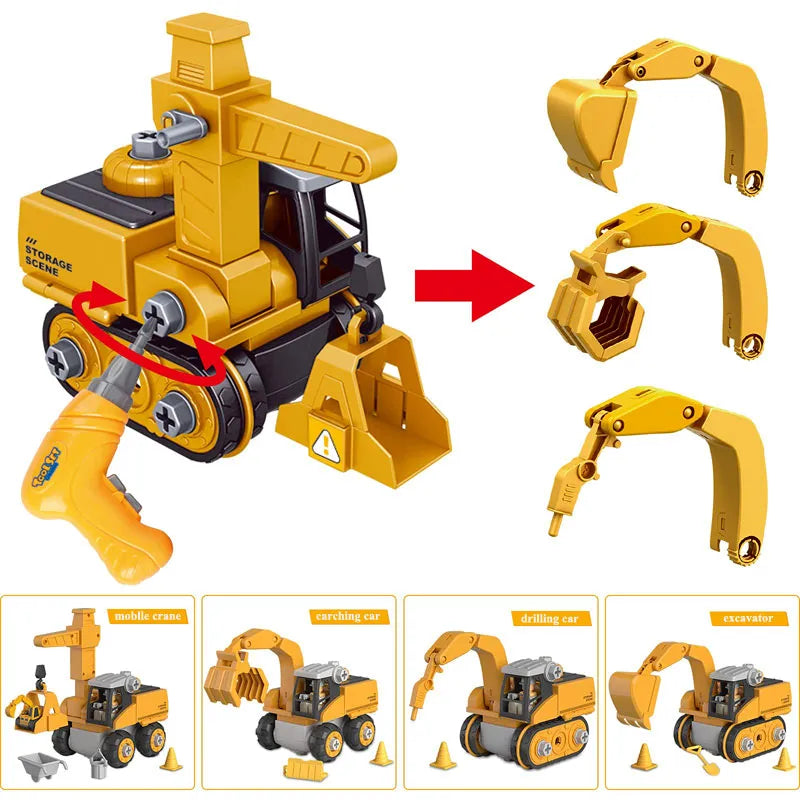 Ensemble de jeu de véhicules de construction - Éducatif et Interactif