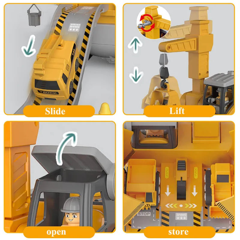 Ensemble de jeu de véhicules de construction - Éducatif et Interactif