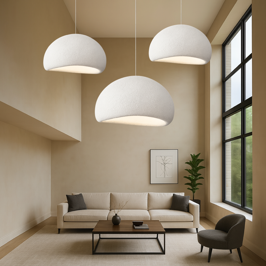 Lampe Suspendue en Dôme de Style Wabi-Sabi