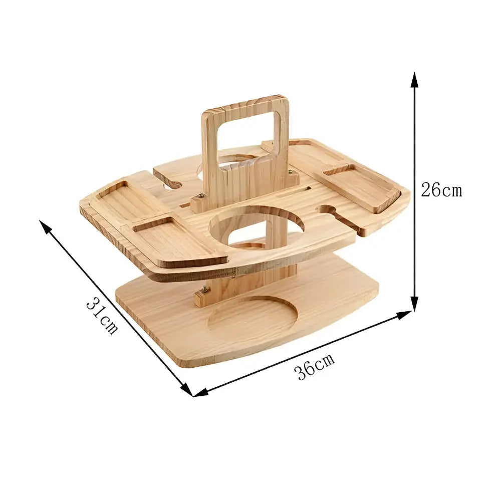 WineNest™ | Table de pique-nique à vin – pliable, portable et parfaitement organisée