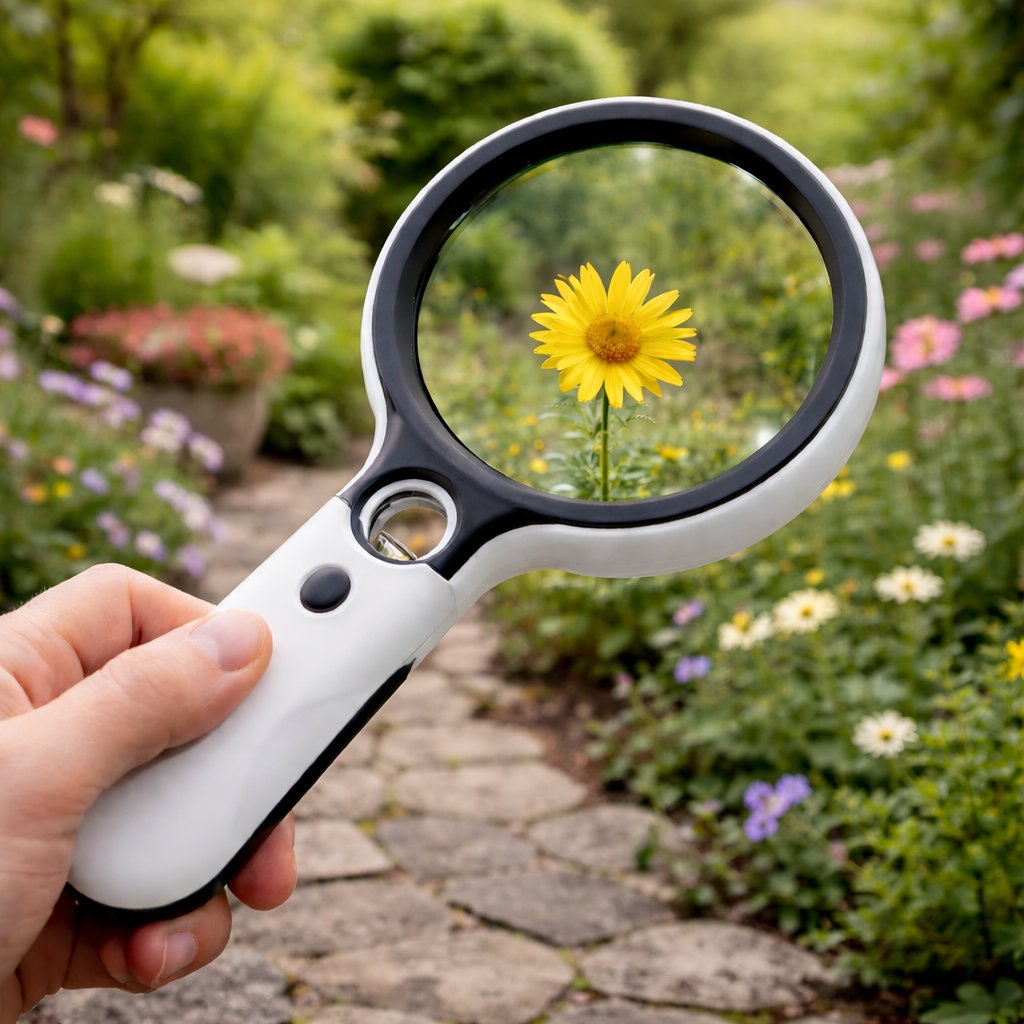 DETAILVIEW - Loupe de poche 45x avec lumière LED conçue pour une lecture précise et une inspection détaillée