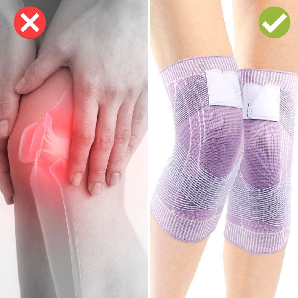 Genouillère | Soutien instantané | Bandage de compression avec stabilisation | KneeRelief