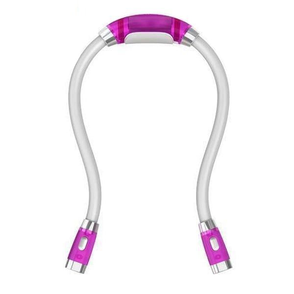 Lampe de cou portable avec LED pour tricoter, crocheter et lire – Lumière mains libres