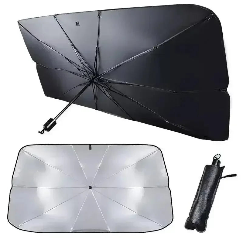 Rideau de protection solaire compact et pliable pour voitures - caoutchouc argenté protection UV pour SUV et breaks
