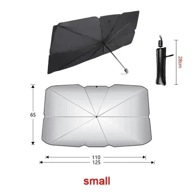 Rideau de protection solaire compact et pliable pour voitures - caoutchouc argenté protection UV pour SUV et breaks