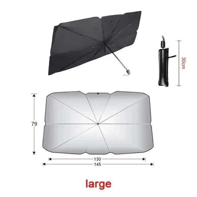 Rideau de protection solaire compact et pliable pour voitures - caoutchouc argenté protection UV pour SUV et breaks