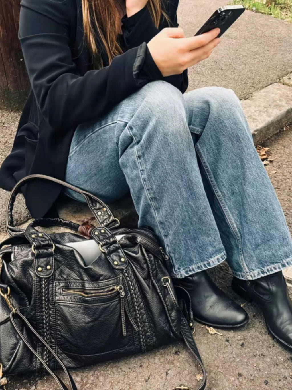 Sac à main compact avec fermeture éclair - Laureen