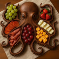 WAVECRAFT - Planche à Charcuterie en Bois Fait Main pour Recevoir des Invités