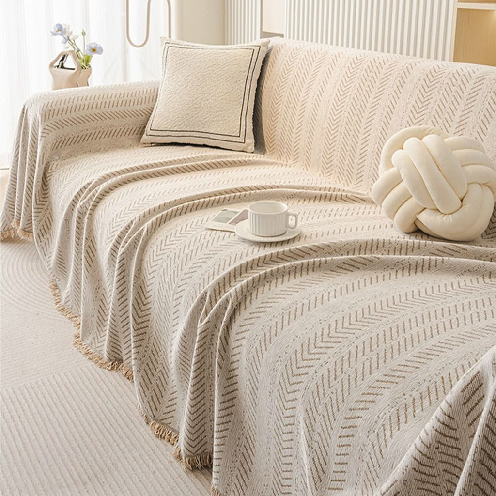 SNUGGLETEXTILE – Housse de canapé en chenille résistante aux rayures et lavable