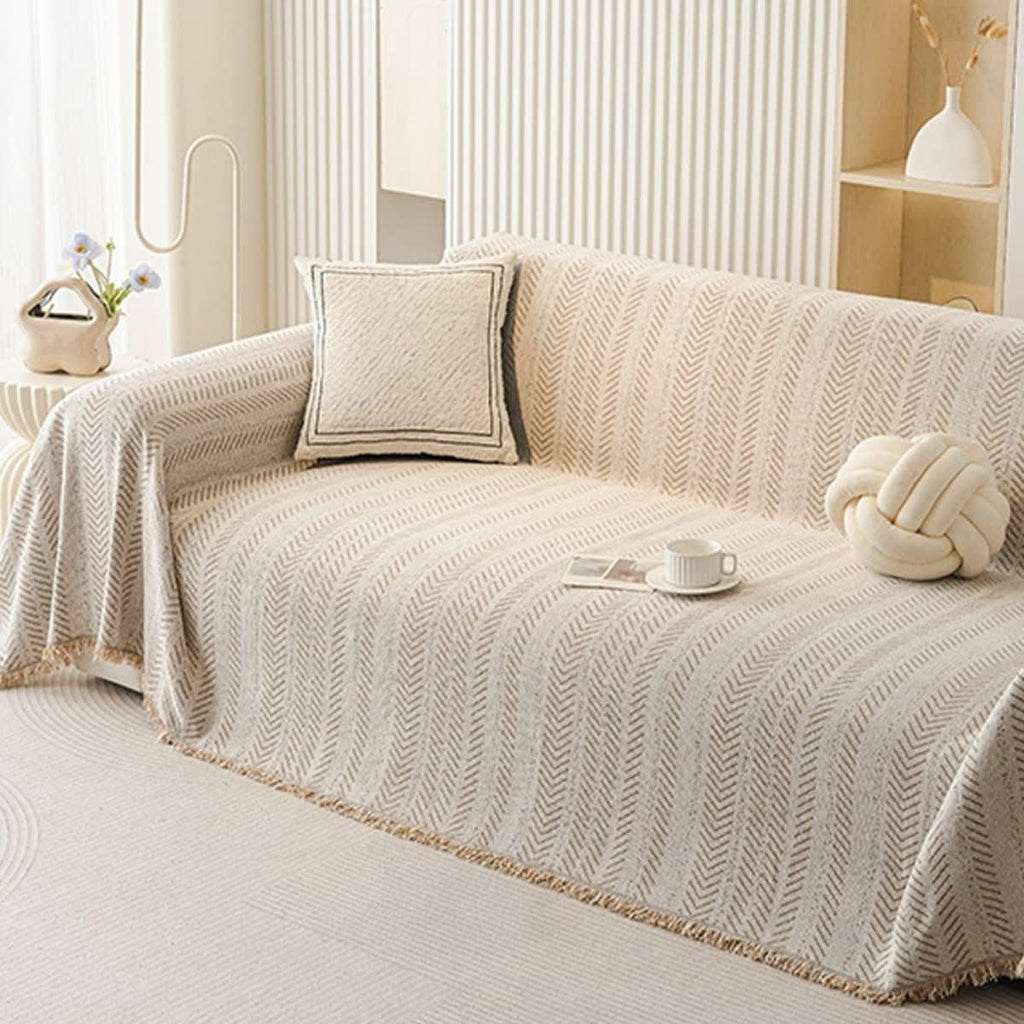 SNUGGLETEXTILE – Housse de canapé en chenille résistante aux rayures et lavable