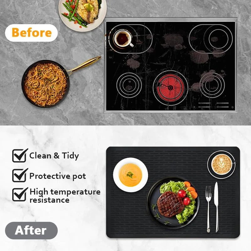 Couvre-plaque de cuisine | Protection contre la chaleur et les rayures | Antidérapant Multifonction | CookGuard