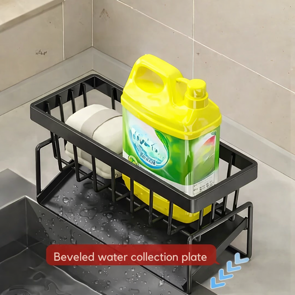 Étagère de lavabo de cuisine | Inox | Avec porte-serviettes | AquaRack