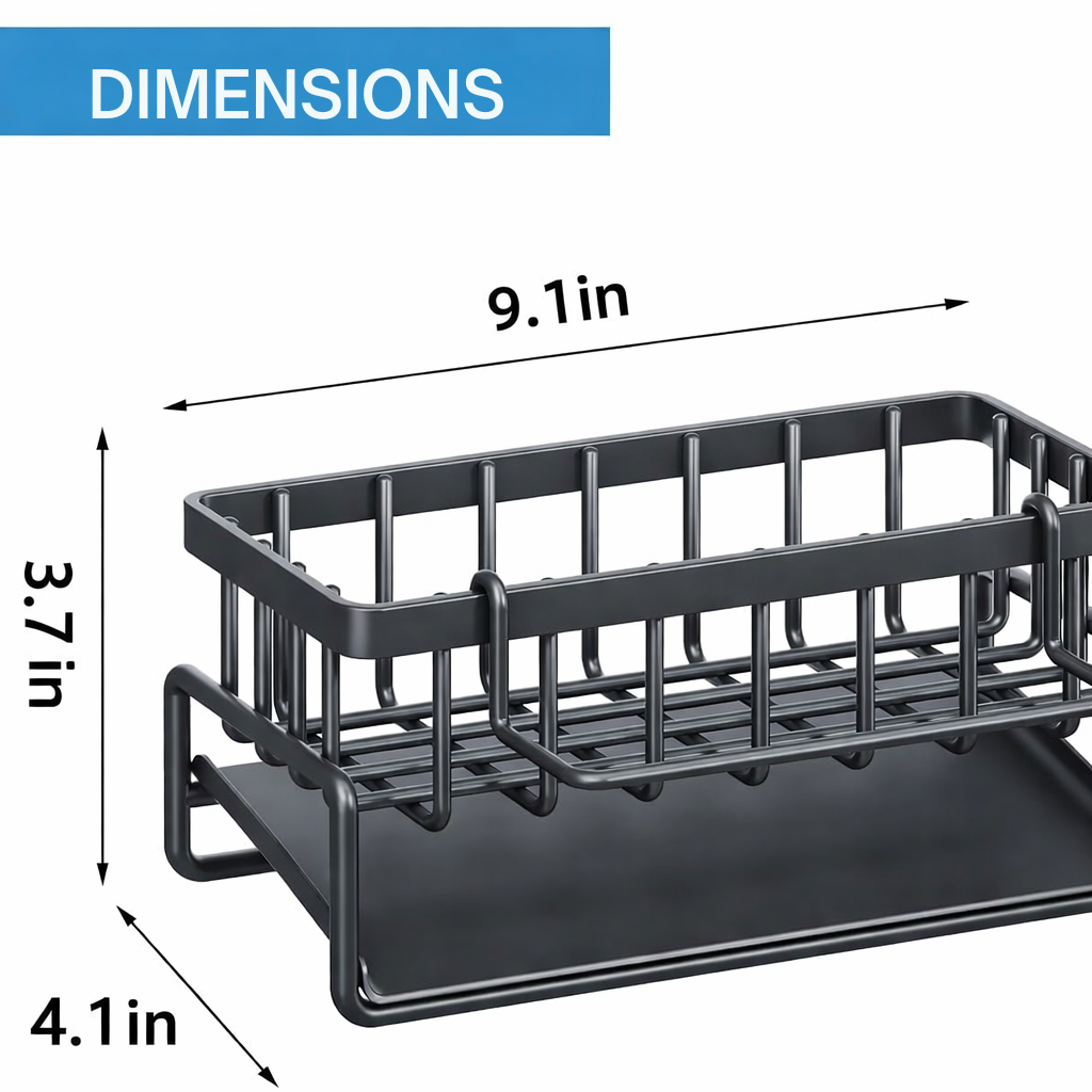 Étagère de lavabo de cuisine | Inox | Avec porte-serviettes | AquaRack