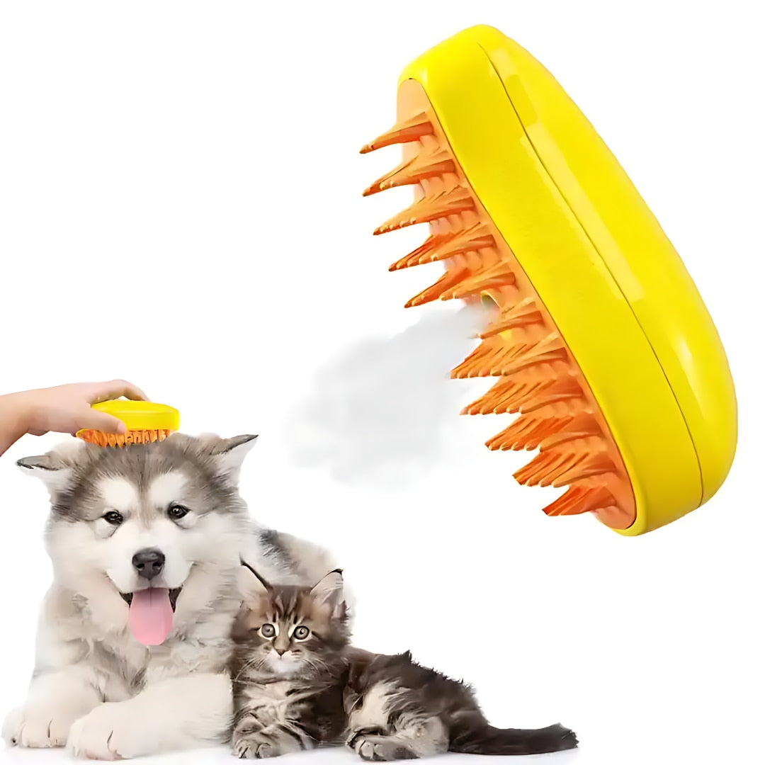 SteamBrush™ – Brosse de toilettage et de massage 2-en-1 pour un pelage sain