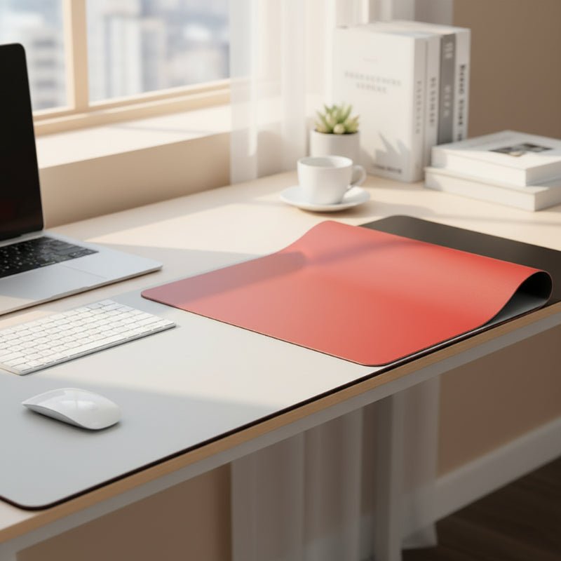 DESKSHIELD – Tapis de bureau en PU cuir premium pour un contrôle précis de la souris