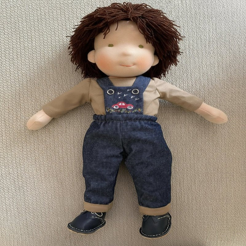 MELLOMINA – Poupée Waldorf artisanale en coton pur avec un corps doux de 30 cm pour enfants