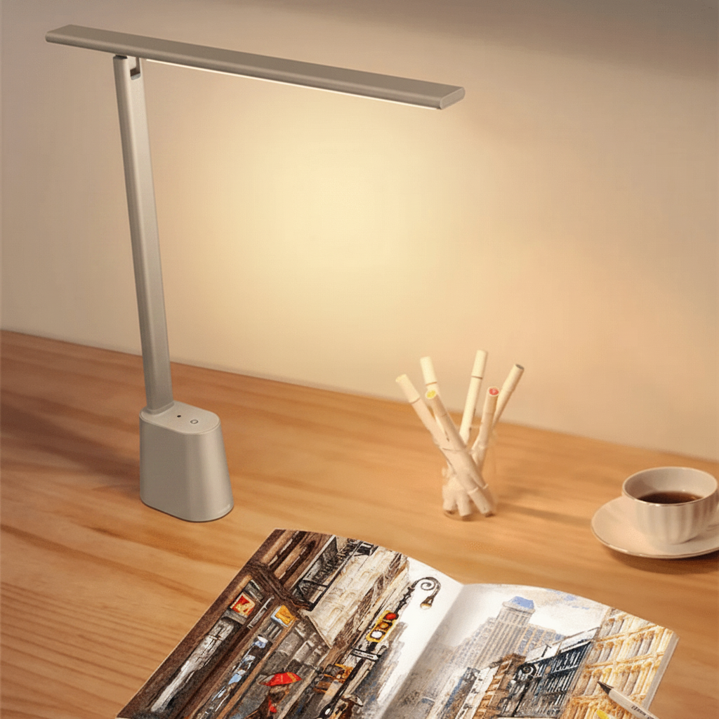 FOLDLITE – Lampe de bureau LED intelligente et pliable avec batterie et fonction dimmable