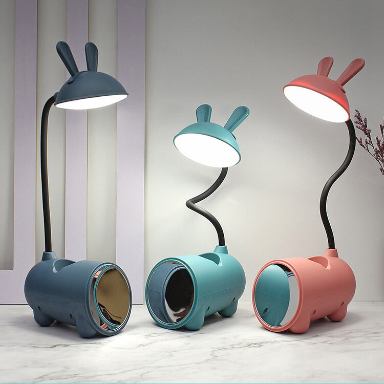 Lampe de Bureau LED Lapin avec Organisateur pour Stylos – Contrôle Tactile et Chargement USB pour Fille