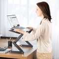 Support d'ordinateur portable | Réglable en hauteur & rotatif à 360° | Pour une posture saine | FlexStand 360